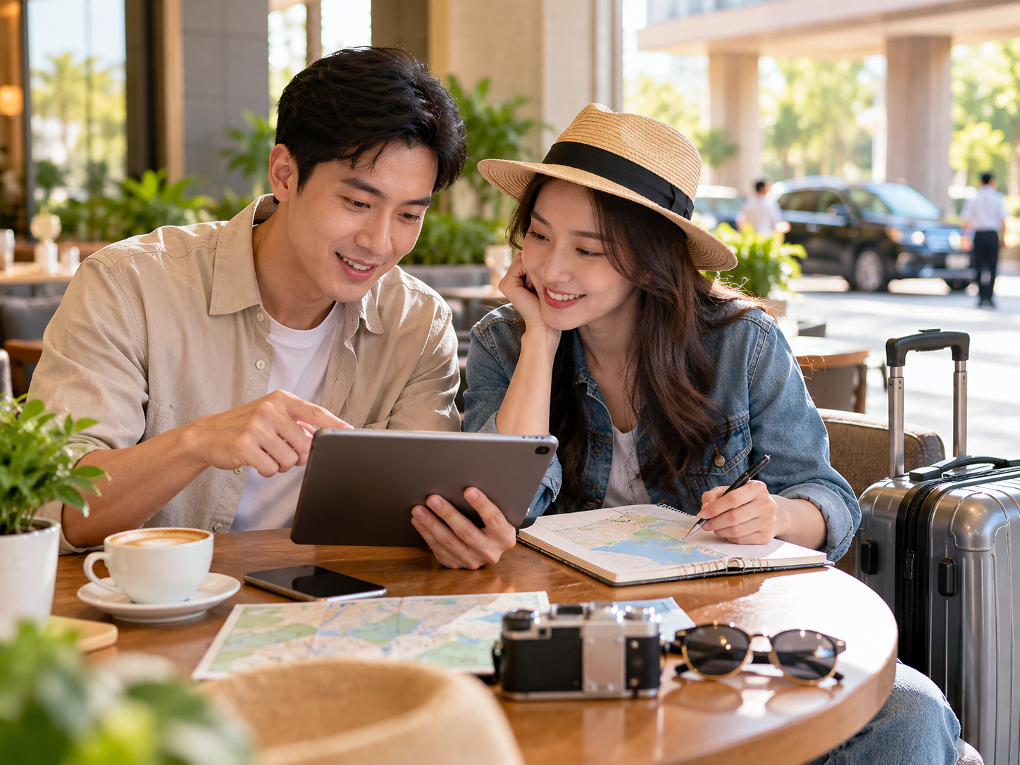 hành khách kiểm tra danh sách việc cần làm trước khi đặt xe đi tỉnh