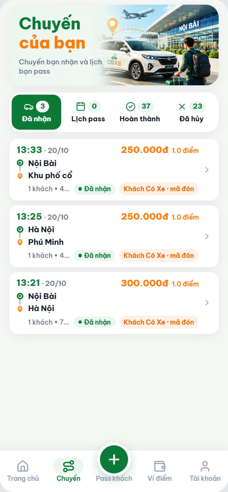 Chuyến của bạn