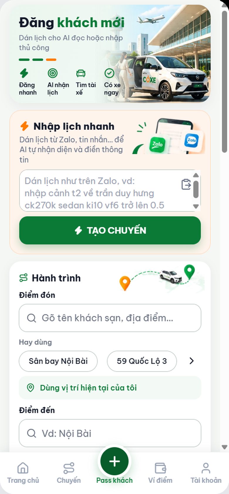 Đăng khách mới