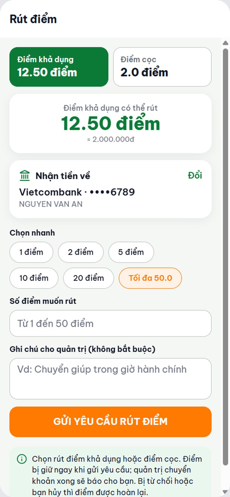 Rút điểm