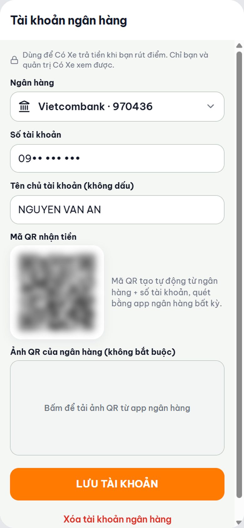 Tài khoản ngân hàng
