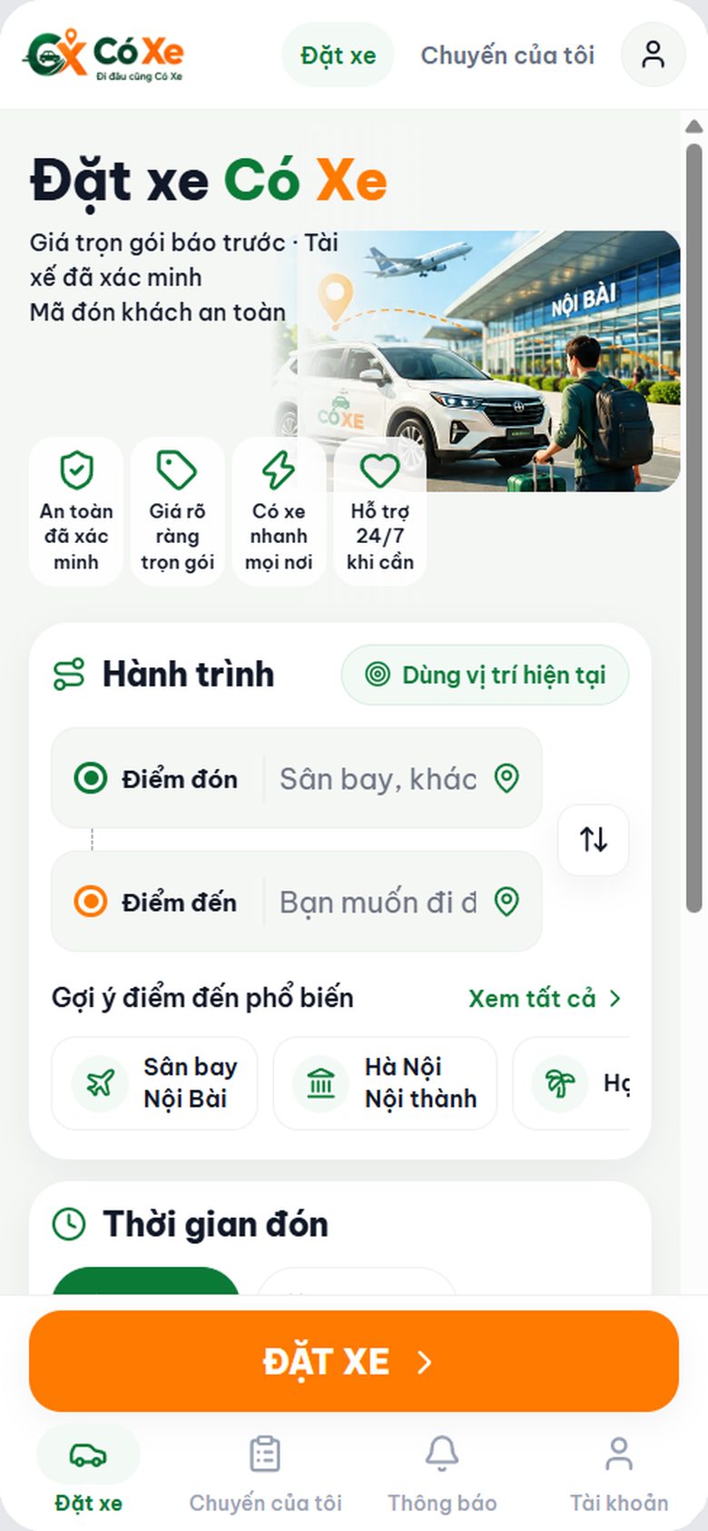 Đặt xe