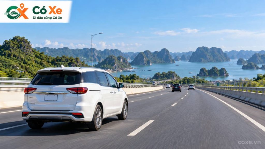 Xe 7 chỗ chạy trên cao tốc từ Hà Nội đi vịnh Hạ Long